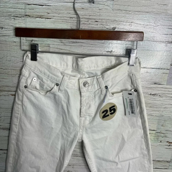 7 FOR ALL MANKIND White Josefina Distressed Jean     Size: 25 NWt - Picture 3 of 8